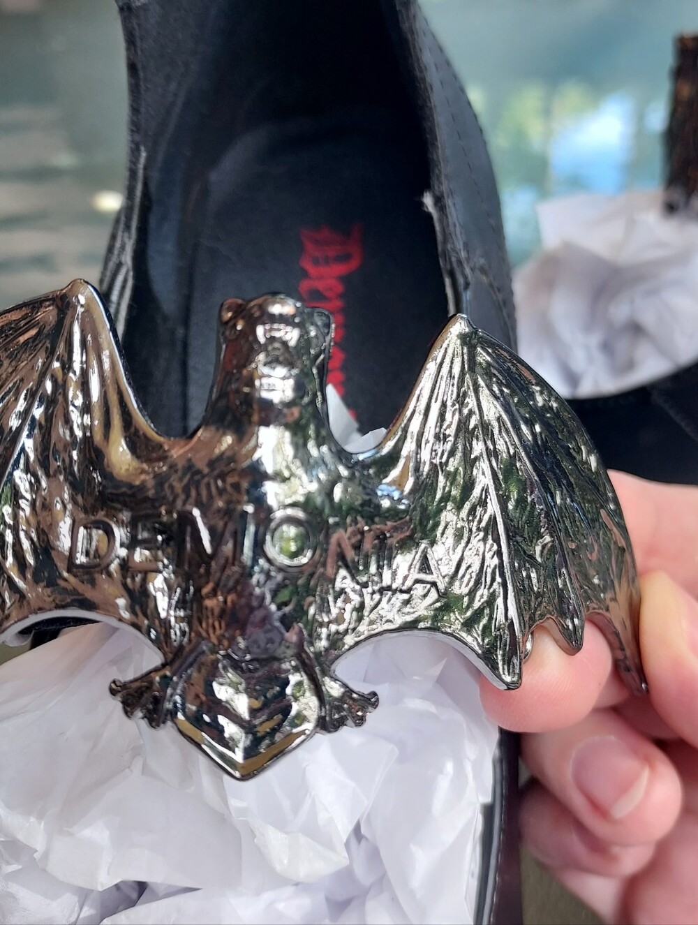 Bat Platform Shoes In Vegan Leather 9M! - Picture 3 of 9
